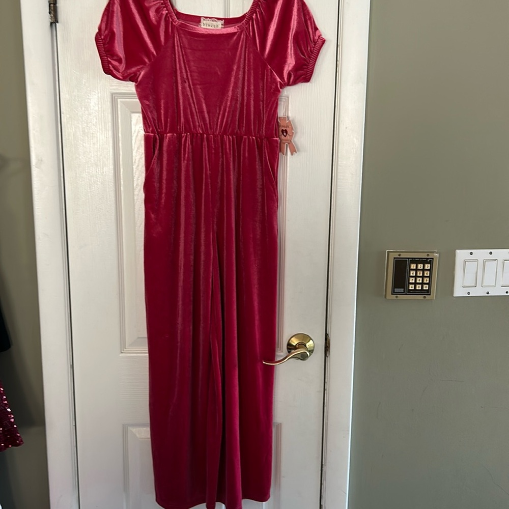 BTWEEN VELVET JUMPSUIT SIZE 10 NWT